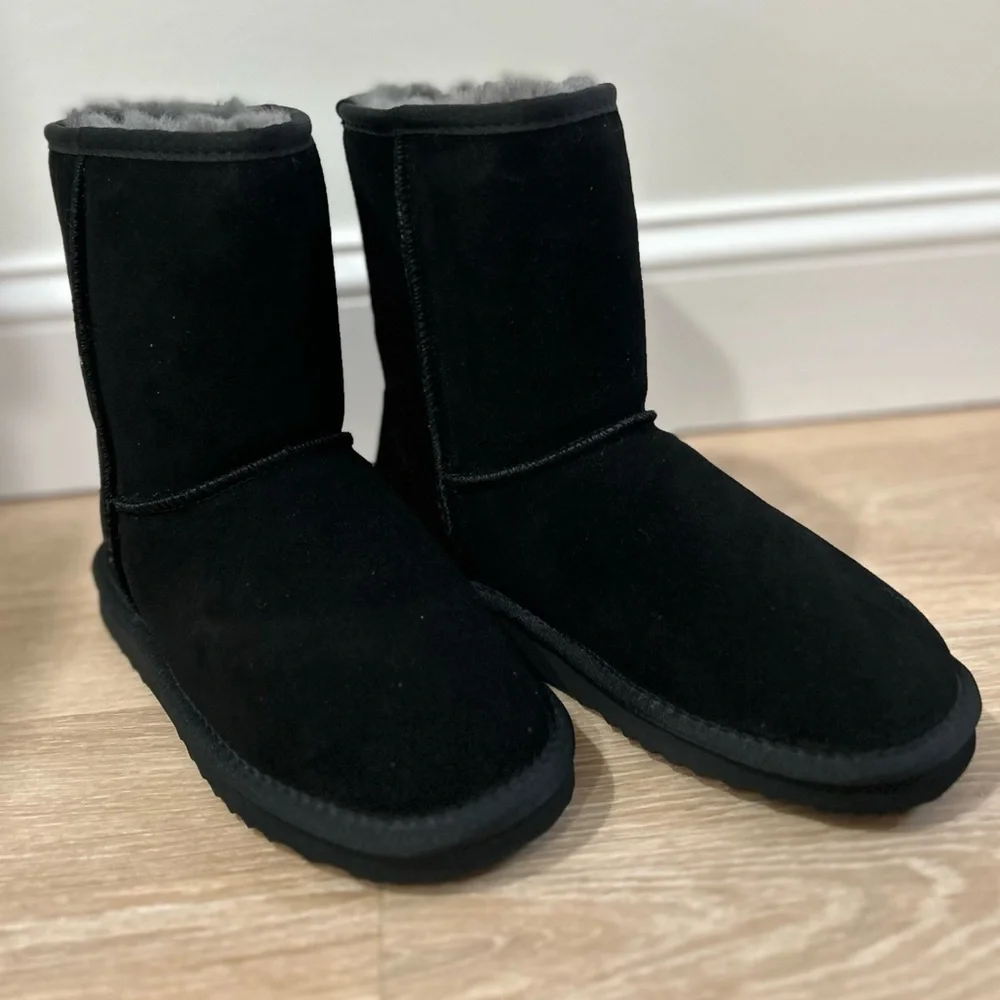 Quince Australian Shearling Mid Calf Boots Winter Black Women’s Size 7 NEW